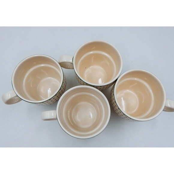 Spode Christmas Tree Collection Polka Dot Stackable Mugs Coffee Tea Set of 4 Box - Picture 2 of 10